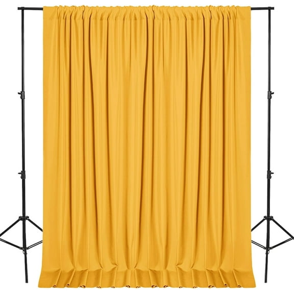 XWZO Orange Curtains 2 Panels for Patio, Lightweight Room Darken Photography Backdrop Curtain Drapes with Rod Pockets for Home/Holiday/Party Decor, 5ft x 7ft