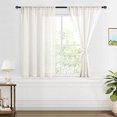 XWZO Sheer Curtains for Living Room Semi Transparent Privacy