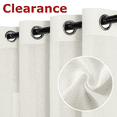 thumbnail image 1 of XWZO Deal Linen Sheer Curtains 84 Inch Set of 2, Farmhouse Textured Grommet Voile Drape with Tiebacks for Bedroom, W52 x L84, Natural, 1 of 10