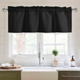 XWZO W52 x L18 Inch,1 Panel Black Kitchen Valances Curtains for Windows ...