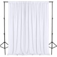 thumbnail image 1 of XWZO White Curtains 2 Panels for Patio, Lightweight Room Darken Photography Backdrop Curtain Drapes with Rod Pockets for Home/Holiday/Party Decor, 5ft x 7ft, 1 of 9