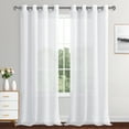 thumbnail image 1 of XWZO White Sheer Curtains 120 Inch for Patio/Sliding Glass Door/courtyard,Extra Long Curtains 2 Panels Set with Tiebacks, Grommet Semi Transparent Light Filtering Window Drapes for Bedroom,W52 x L120, 1 of 9