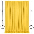 thumbnail image 1 of XWZO Yellow Sliding Glass Door Curtains Pack of 2 for Parties, Soft Elegant Photography Backdrop Wide Window Curtain Set with Rod Pockets for Ceremony/Stage/Birthday Decorations, 5ft x 8ft, 1 of 8