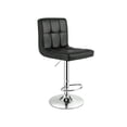 thumbnail image 1 of XX Adjustable Bar Stools PU Leather Swivel Kitchen Counter Pub Chair, 1 of 10