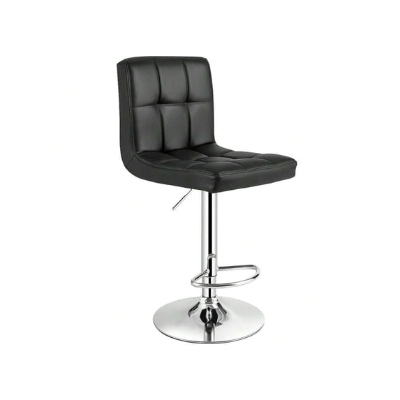 XX Adjustable Bar Stools PU Leather Swivel Kitchen Counter Pub Chair