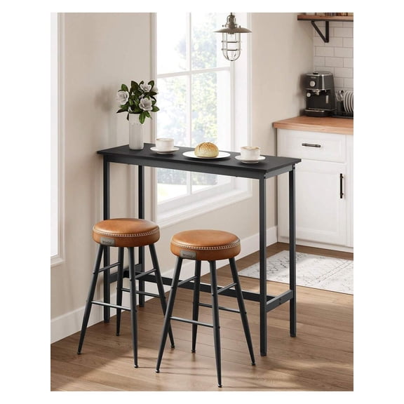 XX Bar Table, Narrow Long Bar Table, Kitchen Dining Table, High Pub Table, Sturdy Metal Frame, Industrial Design