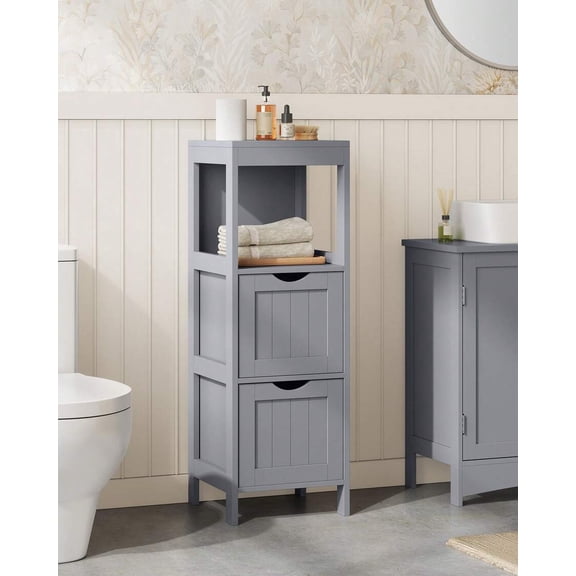 XX Bathroom Floor Cabinet, Bathroom Storage Organizer Rack Stand, Multifunctional Corner Unit, 2 Drawers