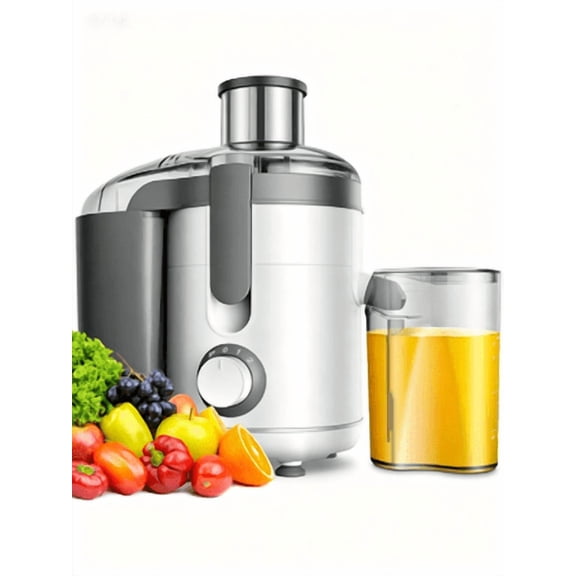 XX Centrifugal Juicer, Dual Speeds Centrifugal Extractor Machines With 2.5" Feed Chute,15Oz, For Fruits And Veggies, Anti-Drip, Includes Cleaning Brush, 350W, Black.