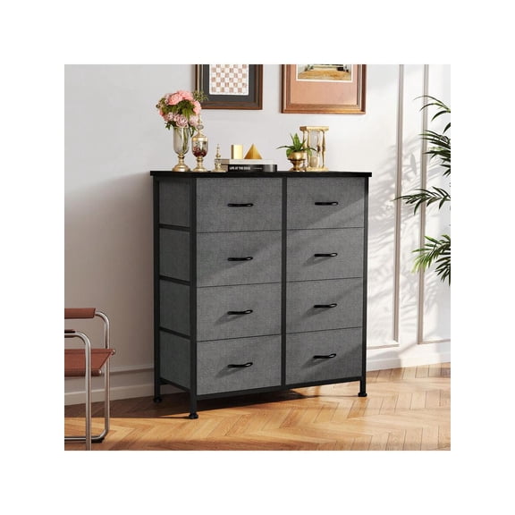 XX Dresser For Bedroom, Dressers & Chests Of Drawers Dresser Organizer, Wood Top Table Furniture With 8 Fabric Storage Tower Unit, Chest Of Drawers For Closet, Living Room, Hallway, Porch