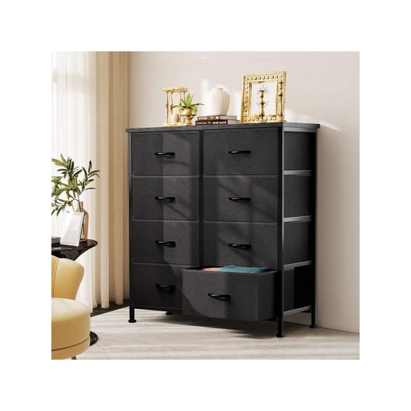 XX Dresser For Bedroom, Dressers & Chests Of Drawers Dresser Organizer, Wood Top Table Furniture With 8 Fabric Storage Tower Unit, Chest Of Drawers For Closet, Living Room, Hallway, Porch