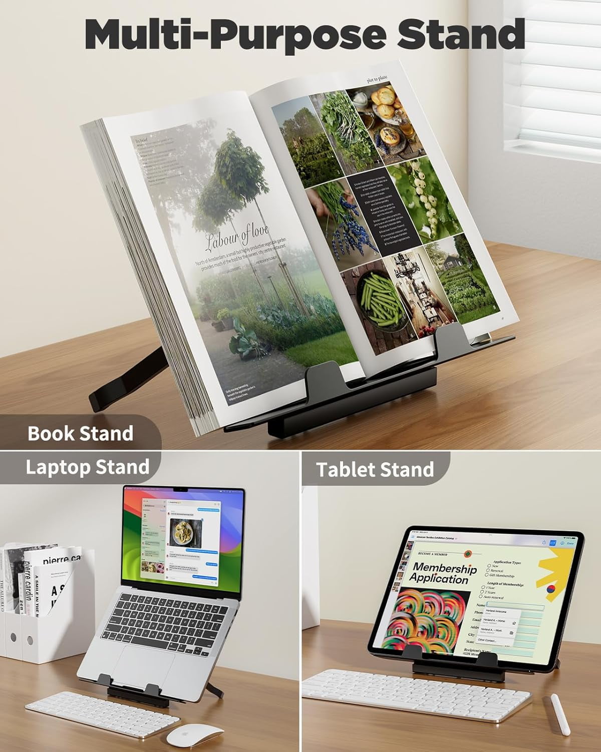XX-Large Black Cherry Foldable Bed Laptop Desk Tray, Storage Drawer Handrest Bookstand+Tablet Phone Stand for Eating Writing Gaming Working Drawing