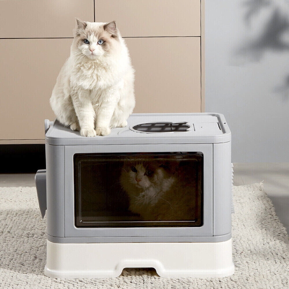 XXLarge Cat Litter Box Villa Drawer Type Cat House w Scoop Sifter