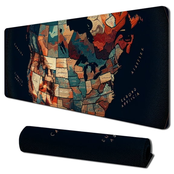 XX Large Gaming Mouse Map Pad,with Non-Slip Base,Waterproof and Foldable Pad,Desktop Pad Suitable for Gamers,Suitable for Desktop,Office and Home,Black