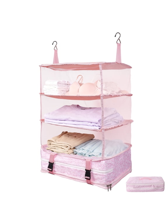 Hanging Travel Bag Organizer Packing Cube, Pink, 1 Count