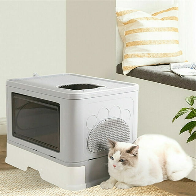 XXLarge SelfCleaning Hooded Cat Litter Box Tray Enclosed Kitty Toilet