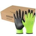 thumbnail image 1 of XX-Large Work Gloves for Men and Women, 50 Pairs PU-Coated Gloves for Work, Green, 1 of 6