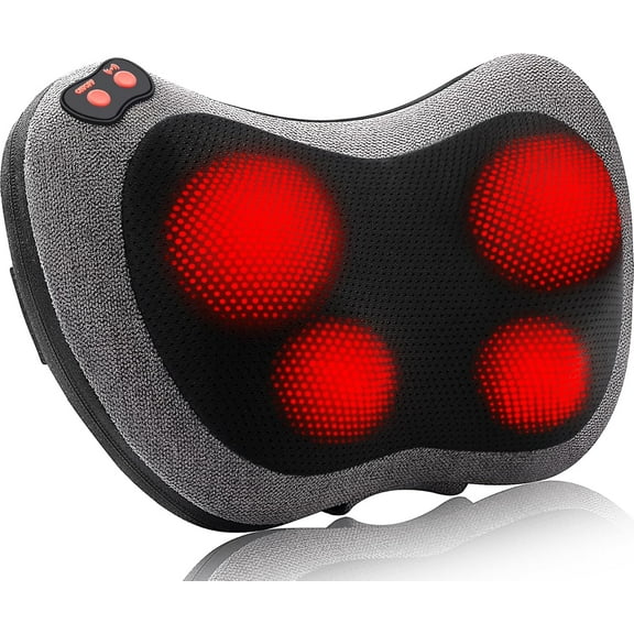 XX Shiatsu Back Massager with Heat, Deep Tissue Massage Pillow for Neck,Shoulder,Foot & Lower Back Pain Relief,Electric Kneading Massager for Home, Office, Car-Gifts for Mom, Dad, Men, Women