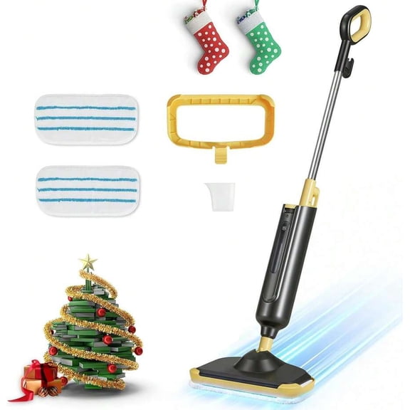 XX Steam Mop For Floor Cleaning,Lightweight Floor Steamer Cleaner For Hardwood/Tile/Laminate Floors Carpet, 2 Washable Pad, Black And Yellow