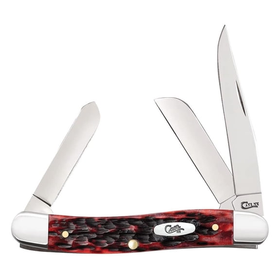 XX WR Pocket Knife Medium Stockman Crimson Bone Item #27382 - (6318 SS) - Length Closed: 3 5/8 Inches