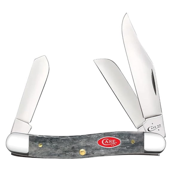 XX WR Pocket Knife Stockman, Gray Jigged Bone W/Red Oval Shield, Item #39971 (6347 SS) 3 7/8 Inches Closed