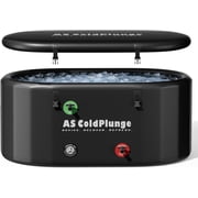 XXL 216 Gallon Ice Bath Tub for Cold Plunge, Inflatable PVC Cold Plunge Tub with Insulated Lid, Chiller-Compatible Full-Body Cold Therapy Tub for Indoor & Outdoor Use