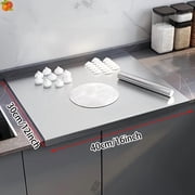 XXL 304 Stainless Steel Cutting Board, Double-Sided Heavy Duty Metal Chopping Board with Lip, Non-Slip & Countertop Protector, Dishwasher & Oven Safe for Meat Vegetables Bread Dough Baking Prep