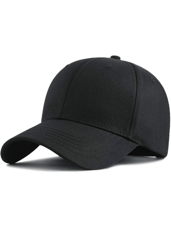 XXL 62-65cm Oversize Plain Baseball-Cap Structured Twill Hat for Big/Large Head
