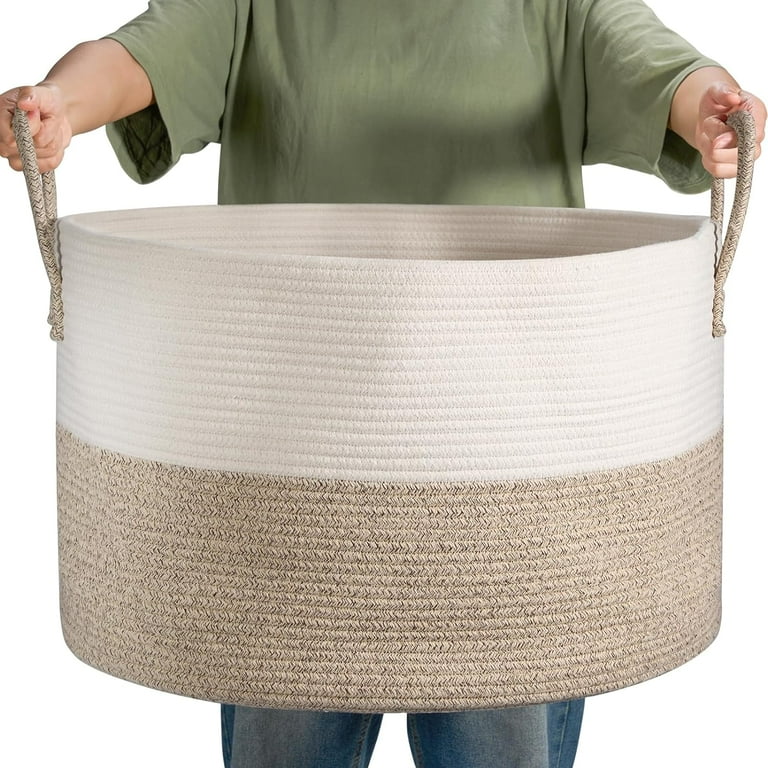 Large basket to store blankets sale