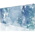 thumbnail image 1 of XXL Blue Ink Painting Desk Mat - 32"x12" Extended Large Gaming Mouse Pad, Cute Office Supplies, Decorative Desk Pad for Laptop & Keyboard, Ideal for Men & Women, 1 of 6