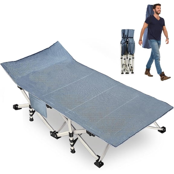 XXL Camping  Sleeping cots for Adults Oversize XXL Cots for Sleeping Extra Wide Camping Bed Folding  Heavy Duty with Carry Bag for  Outdoor Travel