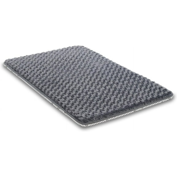 XXL Dog Bed for Crate High Resilience Foam Crate Pad Mat for Large Dogs Washable Anti-Slip,47" x 29",Dark Gray