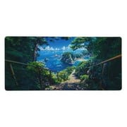 Heluo.Zu XXL Large Gaming Mouse Pad 35.4x15.7 inch,Ergonomic Landscape Desk Mat
