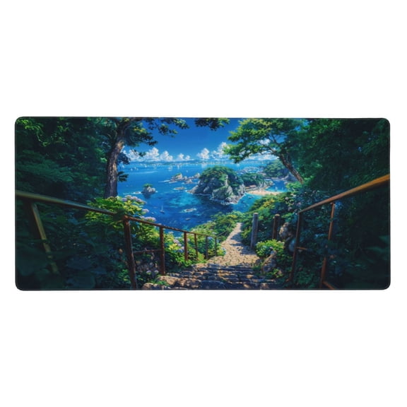 Heluo.Zu XXL Large Gaming Mouse Pad 35.4x15.7 inch,Ergonomic Landscape Desk Mat