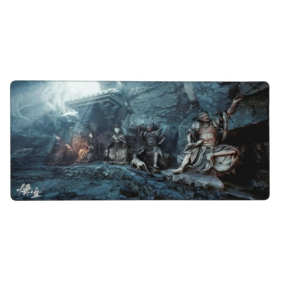 Heluo.Zu XXL Large Gaming Mouse Pad 35.4x15.7 inch,Ergonomic Landscape Desk Mat