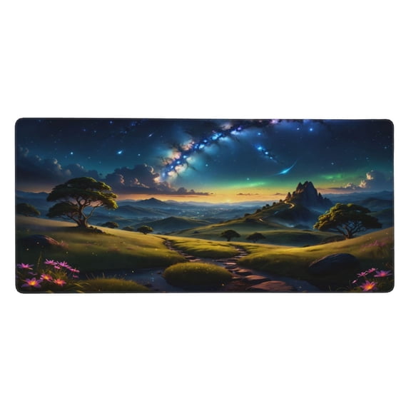 Heluo.Zu XXL Large Gaming Mouse Pad 35.4x15.7 inch,Ergonomic Landscape Desk Mat