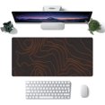 thumbnail image 1 of XXL Extended Large Mouse Pad Orange Topographic Map Gaming Desktop Mouse Mat Contour Lines Computer Keyboard Desk Pads Black Non-Slip Rubber Base Mousepad(Size:35.4x15.7in), 1 of 6