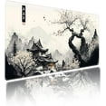thumbnail image 1 of XXL Extended White Mouse Pad Japanese Cherry Blossom Desk Pads Mountains Large Gaming Office Long Mousepad Non-Slip Rubber Base Mouse Mat for Home Office(Size:35.4x15.7in), 1 of 5