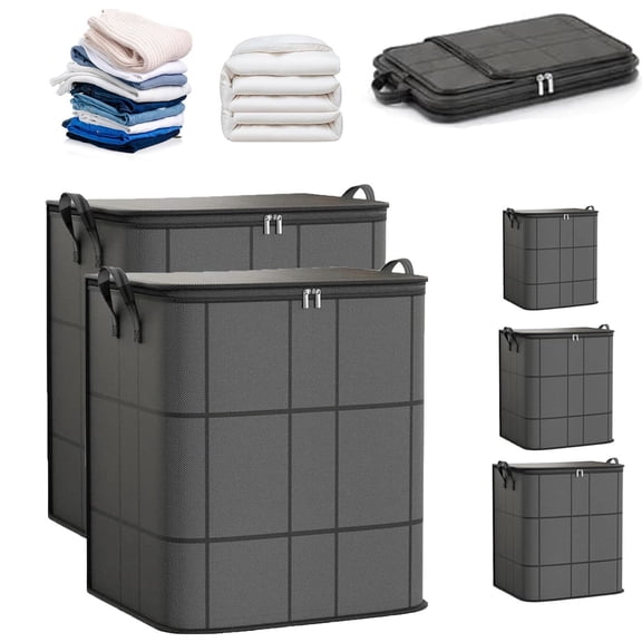 XXL Foldable Storage Bag with Reinforced Handles, 180L Portable Moving Storage Bags for Quilts, Bedding & Sweaters,Large Capac