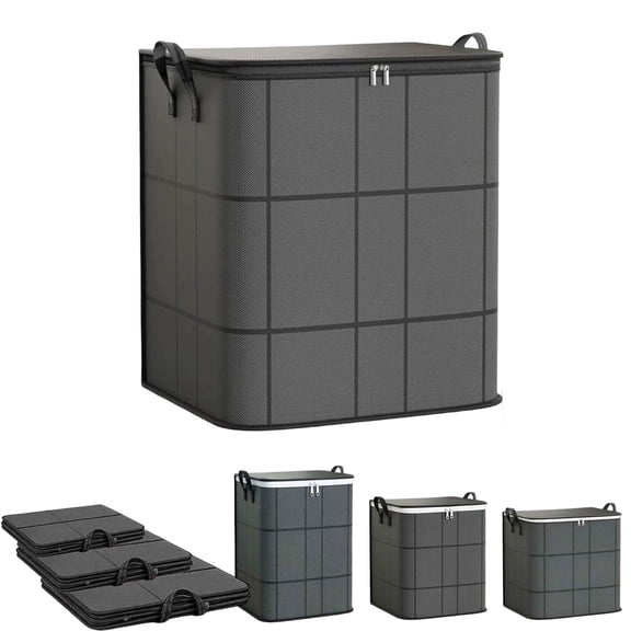 XXL Foldable Storage Bag with Reinforced Handles, Large Capacity Spacious Moving Storage Bin, Storage Bags for Clothes