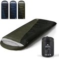 thumbnail image 1 of XXL Green Rectangular Winter Sleeping Bag for Cold Weather, 36–41 ° F, All-Season Camping and Outdoor Use, 1 of 7