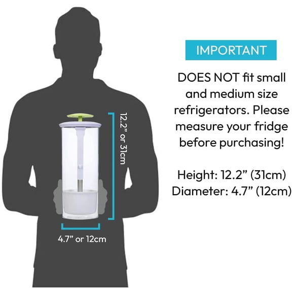 XXL Herb Keeper and Herb Saver  Glass Storage Container for Cilantro, Mint, Parsley, Asparagus, Keeps Greens Fresh for 2-3 Weeks