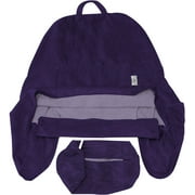 XXL Husband Pillow Cover Microfiber - Soft Easy-Care Fabric Designed to Relax & Soothe - Back & Side Pockets - Hidden Zipper for Adjustable Fill - A Perfect Fit for Your Favorite Pillow, Dark Purple