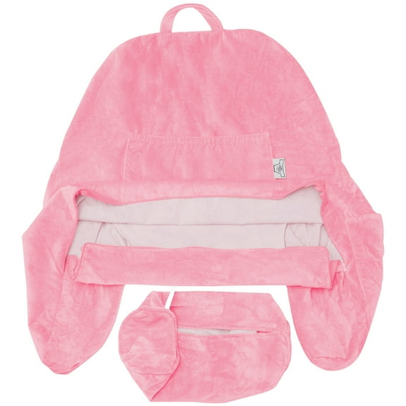 XXL Husband Pillow Cover Microfiber - Soft Easy-Care Fabric Designed to Relax & Soothe - Back & Side Pockets - Hidden Zipper for Adjustable Fill - A Perfect Fit for Your Favorite Pillow, Pink