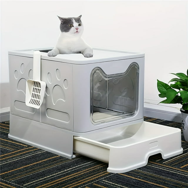 XXL Large Cat Litter Box No Smell Pet Toilet Box SelfCleaning with