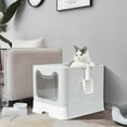 thumbnail image 1 of XXL Large Folding and Portable Cat Litter Box with Lid, Enclosed Cat Potty, Top Entry Anti-Splashing Cat Toilet, Easy to Clean Including Cat Litter Scoop, 1 of 7