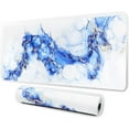 thumbnail image 1 of XXL Large Gaming Laptop Mouse Pad,Ocean Blue Game pad, Marble Big Desk Pads, PC Keyboard Waterproof and Non-Slip 31.06 x 11.8inches 3mm Thick Rubber Table Mat , Hippocampus, 1 of 6