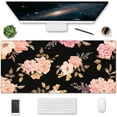 thumbnail image 1 of XXL Large Gaming Mouse Pad & Desk Protector (35.5"x15.75") with Non-Slip Base, Waterproof Surface | XXL Mouse Pad with Stitched Edges for Office Work, Gaming, Home Desk - Peony Flowers, 1 of 6