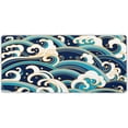 thumbnail image 1 of XXL Large Gaming Mouse Pad,Japanese Blue and White Wave Extended Desk Pad Non-Slip Rubber Base 35.4x15.7in with Stitched Edges Waterproof Full Desk Pads Computer Gaming Mousepads for Work/Game/Office, 1 of 6