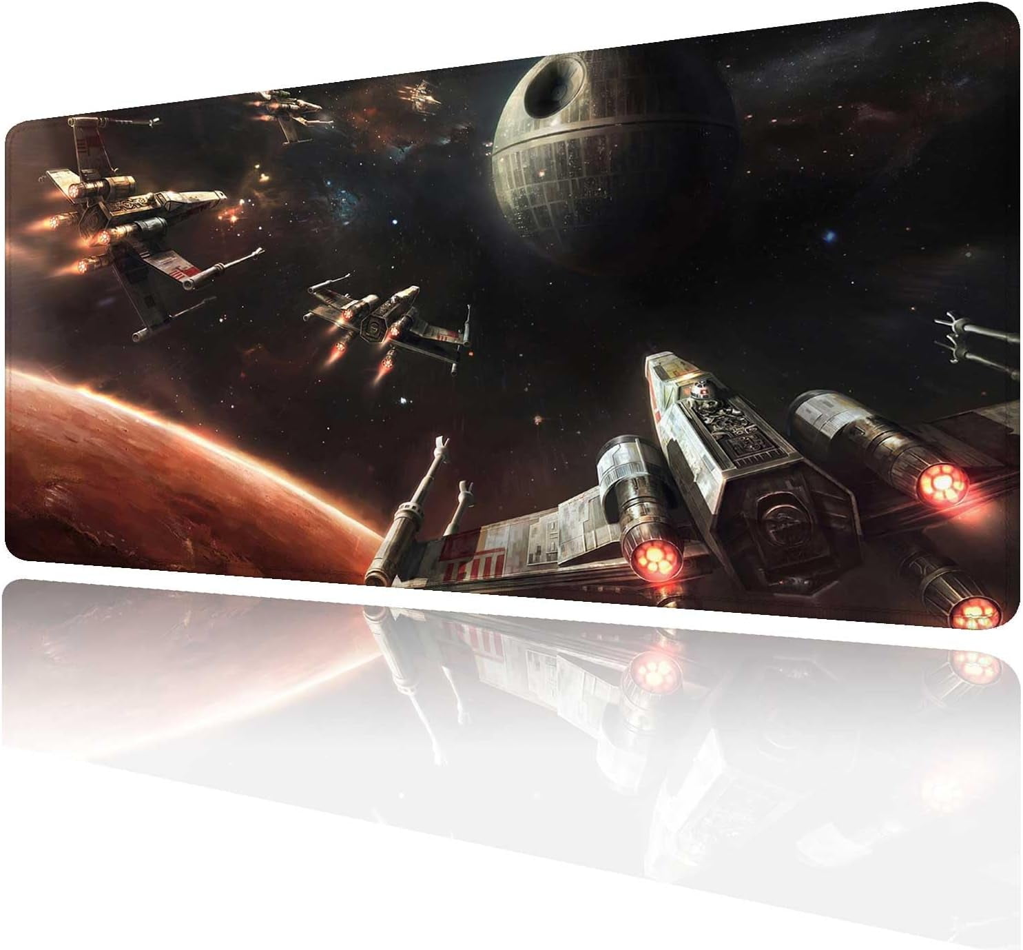 XXL Large Gaming Mouse Pad,Mousepad with Stitched Edge Frame & Non-Skid Rubber Base,Desk Mat for Work,Office Desk Pad for Laptop,Computer Keyboard and Mice Combo Pads Mouse Mat 31.5X15.7 inches