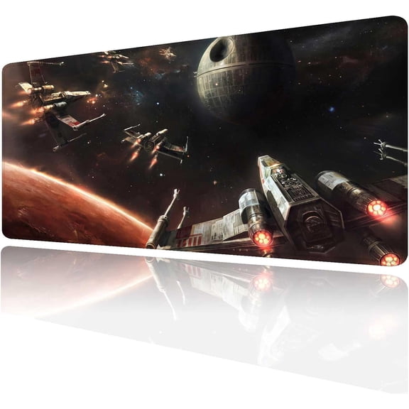 XXL Large Gaming Mouse Pad,Mousepad with Stitched Edge Frame & Non-Skid Rubber Base,Desk Mat for Work,Office Desk Pad for Laptop,Computer Keyboard and Mice Combo Pads Mouse Mat 31.5X15.7 inches